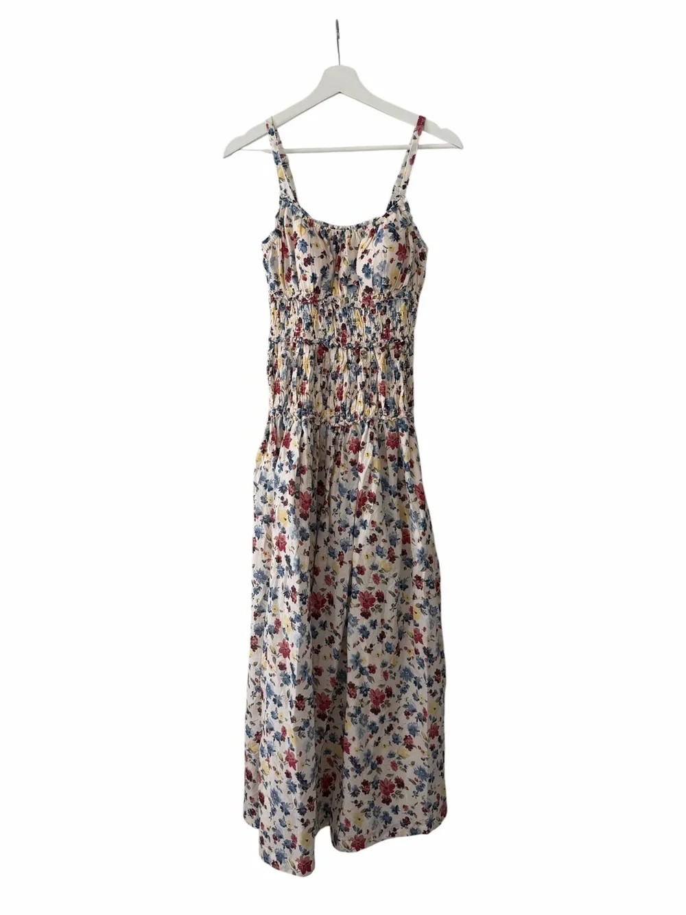 Abercrombie & Fitch Bra Free Smocked Drop Waist Maxi Dress Size Small